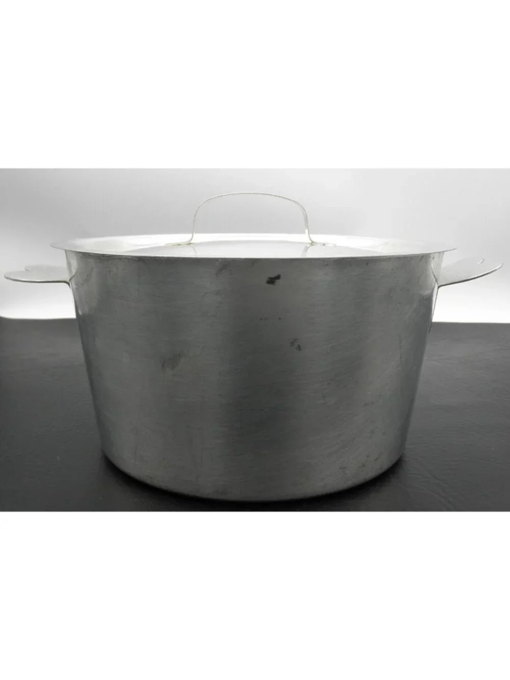 French Charlotte Pot Heart Handles France Flan Custard Pan No 18 with Lid Clean